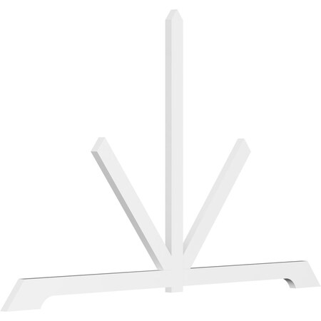 Ekena Millwork Vanguard Architectural Grade PVC Gable Bracket, 108"W x 67 1/2"H x 2"D x 4"F, 15/12 Pitch GBP108X68X0204VAN00